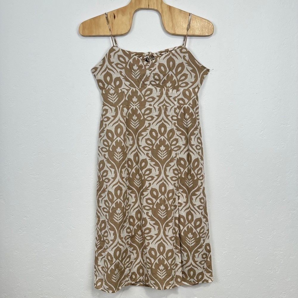 American Eagle Summer Beach Resort Midi Dress Sz XXL Linen Cotton Blend Coastal